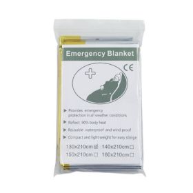Human Body Hypothermia Lifesaving Emergency Blanket In Outdoor Field (Option: Gold-130X210cm)