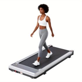 Walking Pad Treadmill - Compact & Portable Walking Pad, Quiet Operation, Adjustable Speed Settings (Option: Silver)